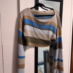 Grey Bandit Striped Knit Sweater